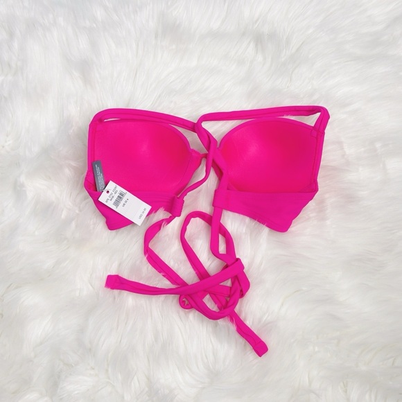 Aerie Perkier Pushup Bikini Top Pink 32A - Picture 2 of 4